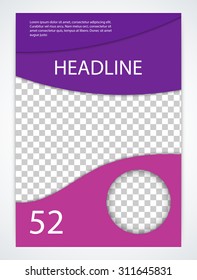 Stock Vector brochure template. magazine Cover.