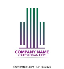stock vector building logo design. architecture icons, sign, and symbols. house and construction. vector illustration element
