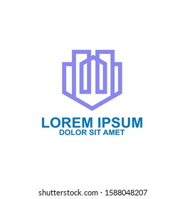 stock vector building logo design. architecture icons, sign, and symbols. house and construction. vector illustration element