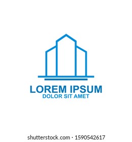 stock vector building logo design. architecture icons  sign  and symbols. house and construction. vector illustration element