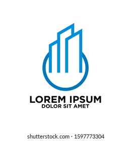stock vector building logo design. architecture icons, sign, and symbols. house and construction. vector illustration element