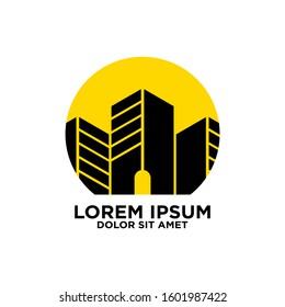 stock vector building logo design. architecture icons, sign, and symbols. house and construction. vector illustration element