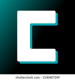 stock vector C geometric bold letter, technology, futuristic abstract logo icon design template for business corporate. minimalistic concept logo design.