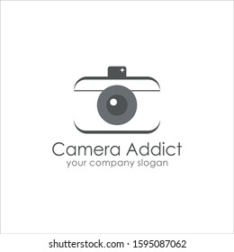 Stock Vector Camera Focus Lens Logo Design for Creative Industry