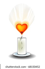 Stock vector of a candle isolated on white