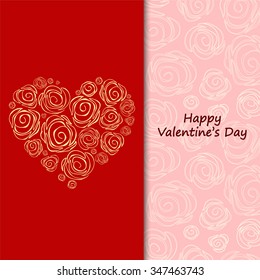 stock vector  card, poster, banner template with heart. valentine's day