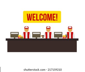 Stock vector cashiers icon illustration