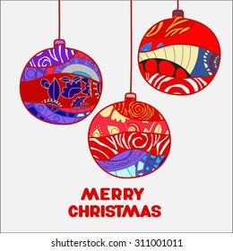 stock vector christmas decorative isolated boll.patchwork design