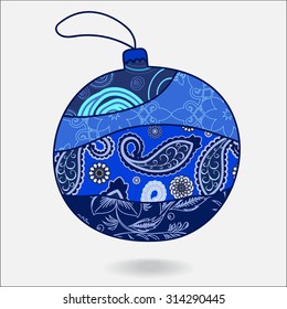 stock vector christmas decorative isolated boll.patchwork design