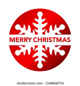 stock vector christmas logo with snowflake. greeting card, christmas sign,symbol and logo.