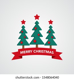stock vector christmas logo with christmas tree. greeting card, christmas sign,symbol and logo.