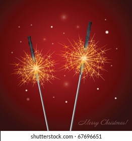 Stock vector christmas sparklers