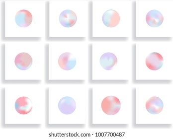 stock vector circle soft color set