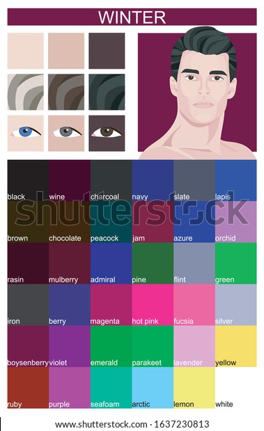 Stock Vector Color Guide Color Names Stock Image Download Now