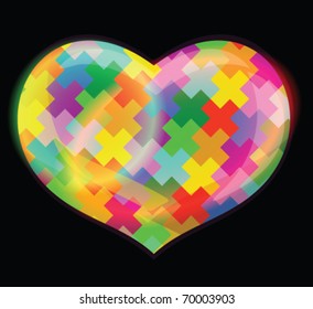 Stock vector colorful heart