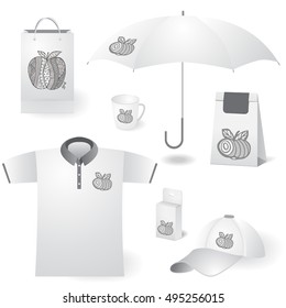 stock vector corporate identity template. set of mock up