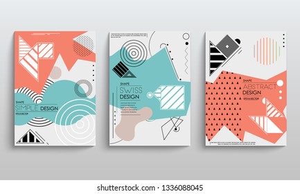 stock vector covers templates set with graphic geometric elements applicable for brochures posters covers