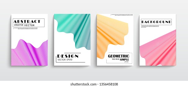 stock vector covers templates set with graphic geometric elements applicable for brochures posters covers