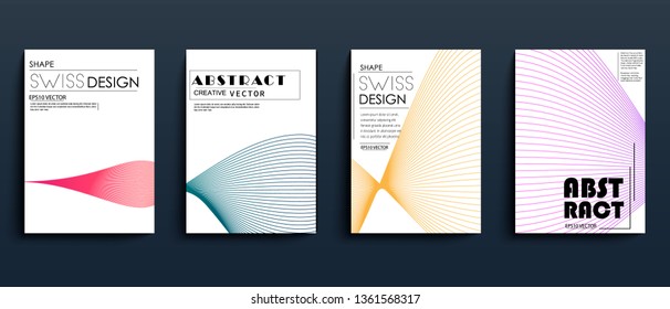 stock vector covers templates set with graphic geometric elements applicable for brochures posters covers