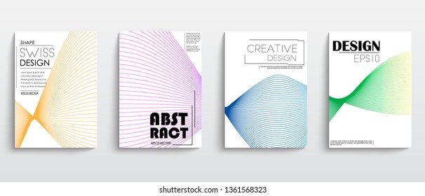 stock vector covers templates set with graphic geometric elements applicable for brochures posters covers