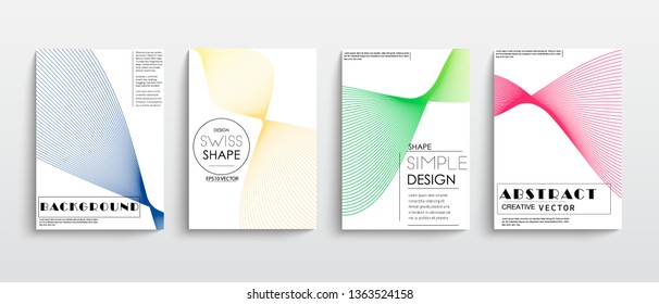 stock vector covers templates set with graphic geometric elements applicable for brochures posters covers