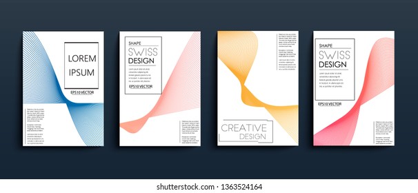 stock vector covers templates set with graphic geometric elements applicable for brochures posters covers