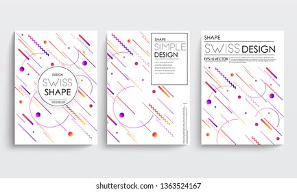 stock vector covers templates set with graphic geometric elements applicable for brochures posters covers