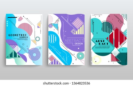 stock vector covers templates set with graphic geometric elements applicable for brochures posters covers