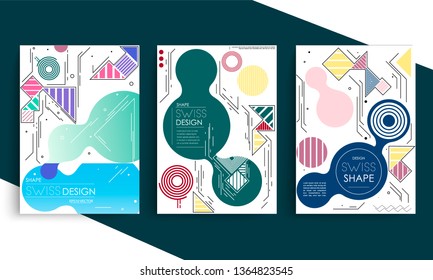 stock vector covers templates set with graphic geometric elements applicable for brochures posters covers