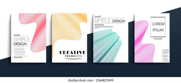 stock vector covers templates set with graphic geometric elements applicable for brochures posters covers
