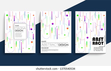 stock vector covers templates set with graphic geometric elements applicable for brochures posters covers