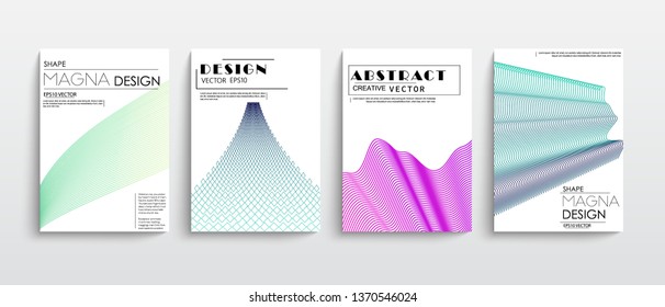 stock vector covers templates set with graphic geometric elements applicable for brochures posters covers