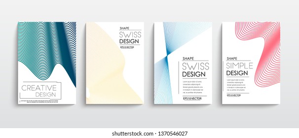 stock vector covers templates set with graphic geometric elements applicable for brochures posters covers