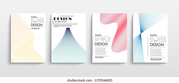 stock vector covers templates set with graphic geometric elements applicable for brochures posters covers