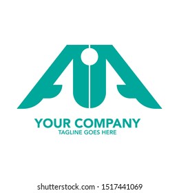 stock vector creative AA letter abstract logo icon design template for business corporate. minimalistic concept logo design.