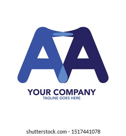 stock vector creative AA letter abstract logo icon design template for business corporate. minimalistic concept logo design.