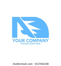 stock vector creative AD letter abstract logo icon design template for business corporate. minimalistic concept logo design.