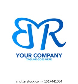 stock vector creative BR letter abstract logo icon design template for business corporate. minimalistic concept logo design.