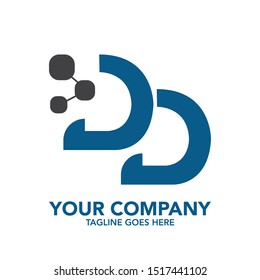 stock vector creative DD letter abstract logo icon design template for business corporate. minimalistic concept logo design.