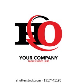 stock vector creative HO letter abstract logo icon design template for business corporate. minimalistic concept logo design.