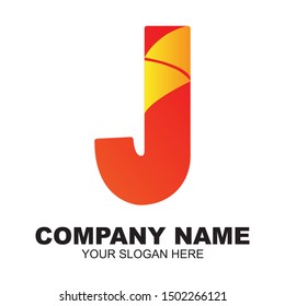 stock vector creative J letter abstract logo icon design template for business corporate. minimalistic concept logo design.