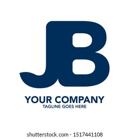 stock vector creative JB letter abstract logo icon design template for business corporate. minimalistic concept logo design.