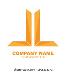 stock vector creative L letter abstract logo icon design template for business corporate. minimalistic concept logo design.