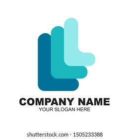 stock vector creative L letter abstract logo icon design template for business corporate. minimalistic concept logo design.