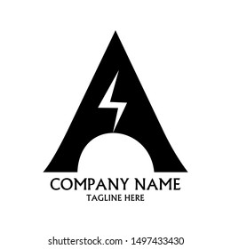 stock vector creative A letter abstract logo icon design template for business. minimalistic concept logo design.