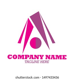 stock vector creative A letter abstract logo icon design template for business. minimalistic concept logo design.