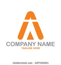 stock vector creative A letter abstract logo icon design template for business. minimalistic concept logo design.