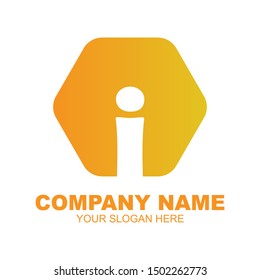 stock vector creative I letter abstract logo icon design template for business corporate. minimalistic concept logo design.