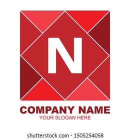 stock vector creative N letter abstract logo icon design template for business corporate. minimalistic concept logo design.