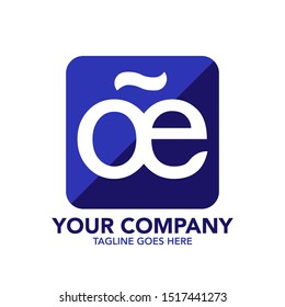 stock vector creative OE letter abstract logo icon design template for business corporate. minimalistic concept logo design.
